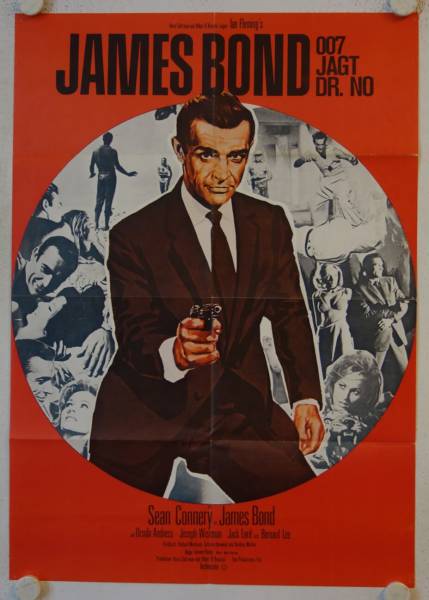 James Bond 007 jagt Dr. No originales deutsches Filmplakat (R70s)
